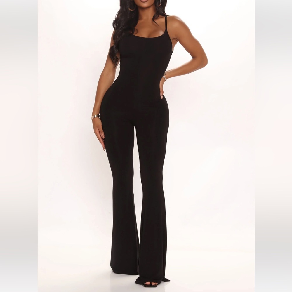 Flare leg jumpsuit